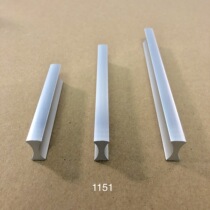 Simple word aluminum alloy handle straight solid aluminum alloy cabinet handle drawer silver space aluminum handle