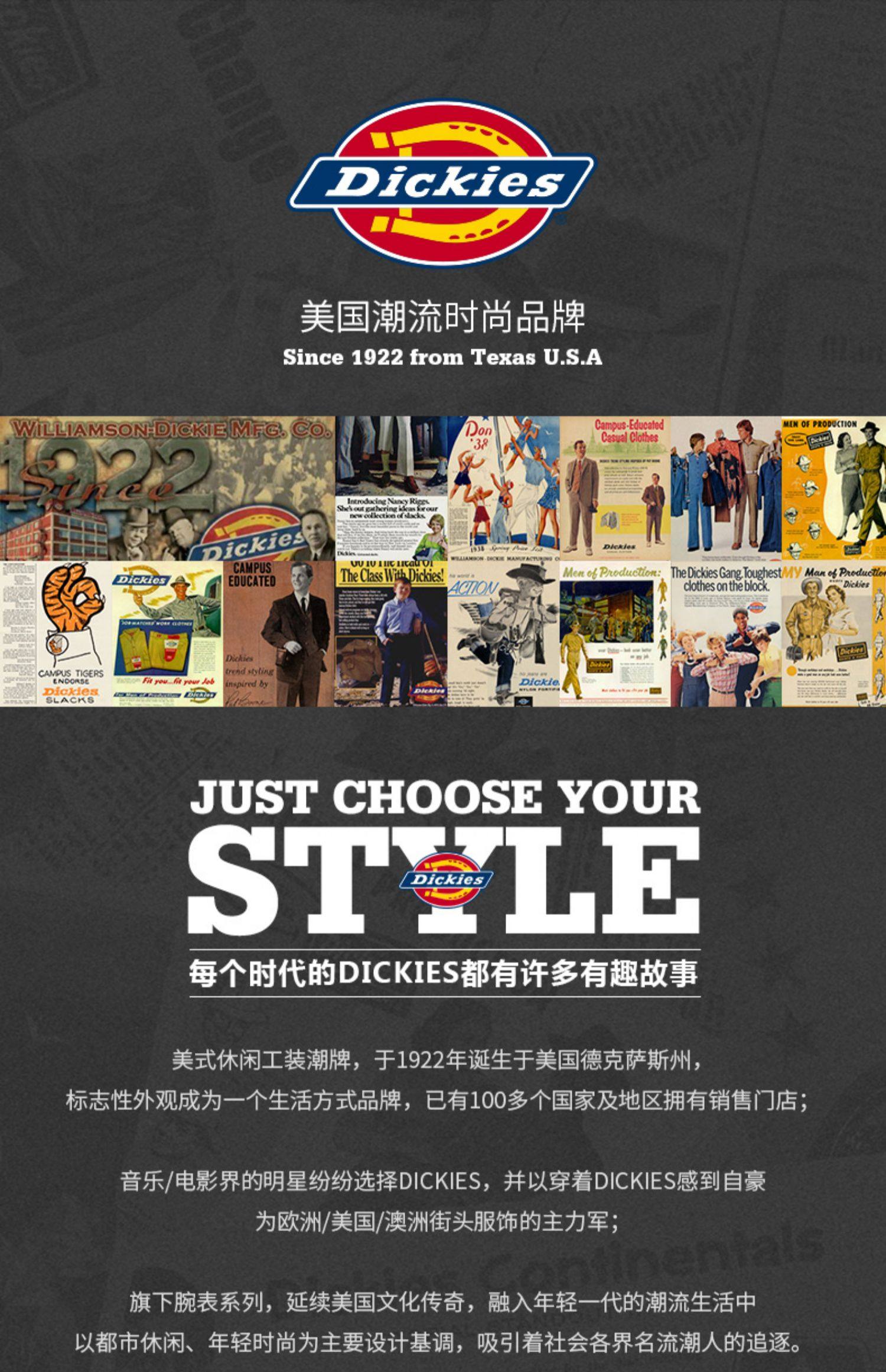 dickies潮牌经典彩色logo大容量双肩包女男学生背包纯色书包c028_券