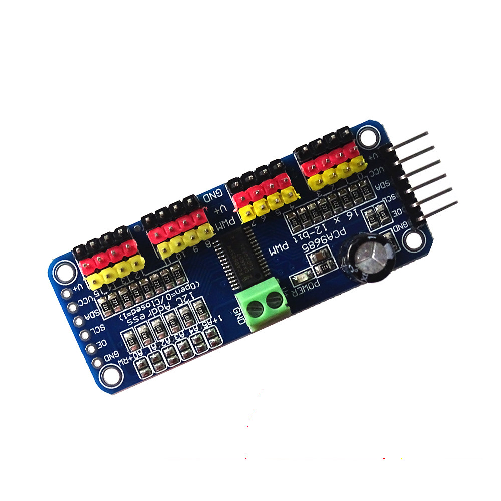 16路pwm servo 舵机驱动板机器人控制器iic接口驱动器模块pca9685