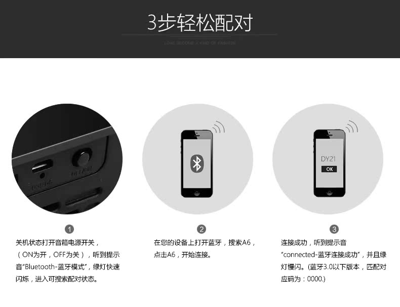 guoer/果儿电子 a6德国hifi手机无线蓝牙低音炮音箱 家用电脑音响