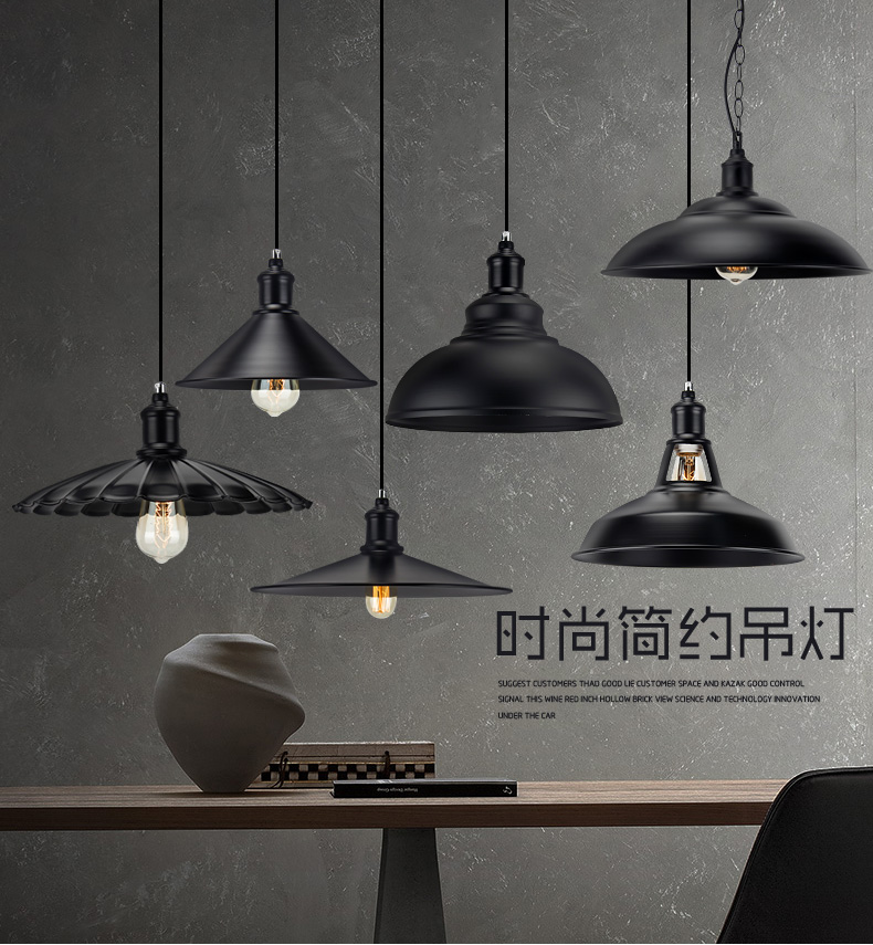 美式复古锅盖吊灯创意工业风网咖餐厅餐饮火锅店铺灯单头铁艺灯具