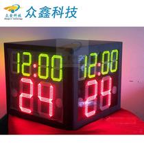 Basketball game four - sided 24 - second countdown timer 4 - face 14 - second countdown card wireless 24 - second timer card