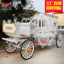 Qianzhimei European-style wrought iron dream carriage Cinderella pumpkin carriage Wedding photography wedding props can be changed to electric