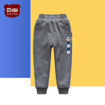 Kids Boys Fleece Padded Pants Autumn Winter Sports Pants Deep Street Sweatpants Baby Casual Pants Outwear Pants