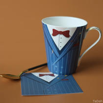 (Tadahara)Gentlemans Cup Ace Agent Mug Retro creative boyfriend Husband Birthday gift