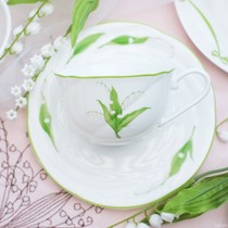 (Tadahara)Lily of the Valley bone China afternoon tea cup European retro vintage coffee cup Wedding gift