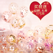 Transparent sequin balloon childrens birthday party party party online red proposal decoration romantic wedding room scene layout balloon