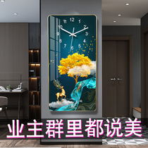 Light luxury clock clock wall clock living room hanging artist with modern simple fashion decorative clock hanging wall free of holes
