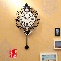 Roman clock watch Wall clock Wall watch Living room creative household personality Modern simple fashion atmosphere Silent quartz clock