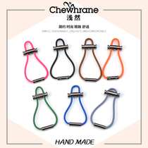 Childrens elastic colored shoelaces female lazy buckle metal round rubber band elastic shoelace free tie buckle rubber band