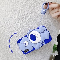 Three-dimensional blue rainbow Bear Suitable for Huawei Nova5pro mobile phone case 34 soft P20 P30 Glory 20 8x9x