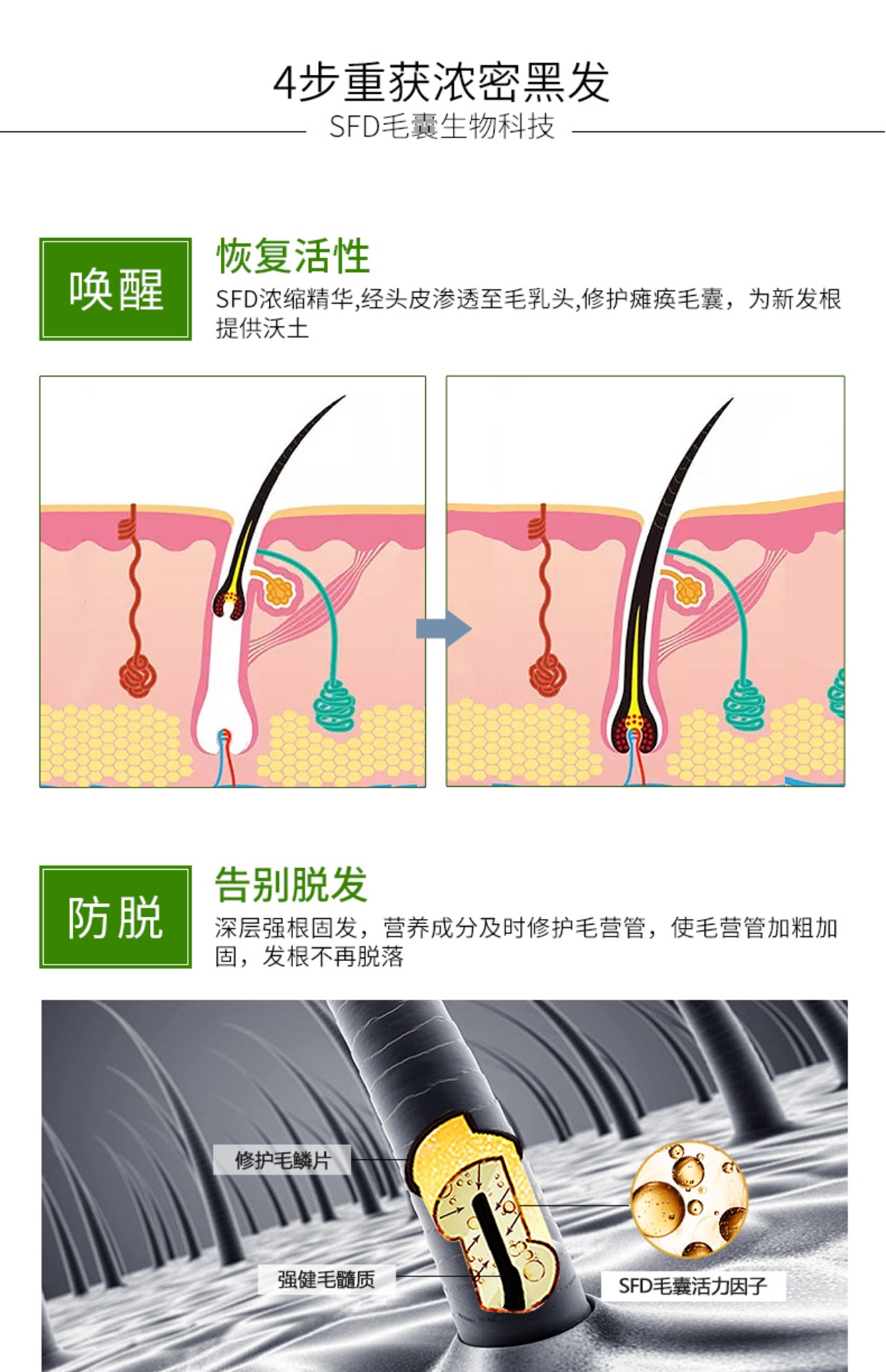 【长发神器】头发长得快变密3-5倍自然生长速