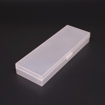 Simple creative pen box for primary and secondary school students stationery box frosted transparent white plastic unprinted good quality storage box