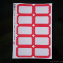 Frosted Surface Red Mouth Paper Handwritten Label Sticker Self-adhesive Self-adhesive Supermarket price classification label Sticker