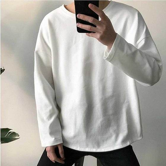 Men's white inner bottom shirt trend long -sleeved T -shirt boys Korean version loose top jacket spring autumn Japanese clothes
Men's white inner bottom shirt trend long -sleeved T -shirt boys Korean version loose top jacket spring autumn Japanese clothes