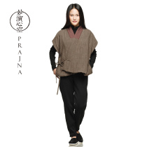 Miao Yan heart empty improved Hanfu short sleeve shoulder vest men and women Universal horse clip original retro sleeveless top