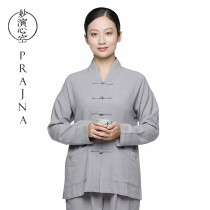 Miao Yan Xin empty spring womens linen Zen Han clothing short long sleeve improved Tang suit womens suit National style