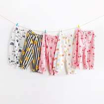 (clear cabin) girls anti-mosquito pants summer thin baby pants baby long pants baby summer clothing children childrens spring and autumn light cage pants