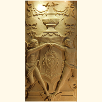 Miya sandstone relief Custom Hotel background wall Real Estate villa exterior wall decoration carved board European character mural