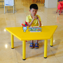 Childrens trapezoidal table and chair set early education training desk kindergarten childrens learning table writing can lift desks and chairs