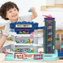 Childrens track train parking lot 3 years old 4 years old car break through the big adventure building Puzzle force toy boy