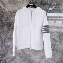 TB Thom2021tb New loose waffle fabric Classic four bars solid color hooded sweater