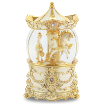 JARLL Music Box Music Box Merry-go-round Crystal Ball Sky City Girl Girls Day Valentines DAY Gift