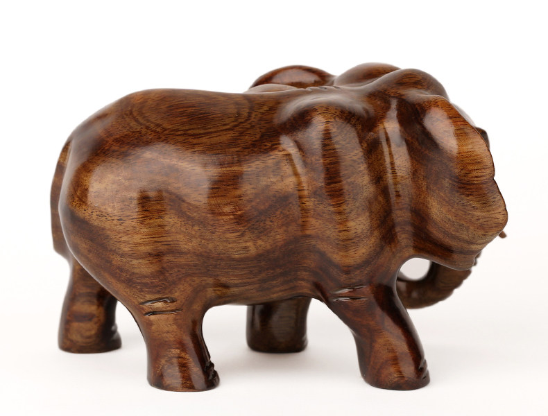 红木工艺品大象摆件 花梨木20cm实木雕大象小号 风水家居客厅木象_7折