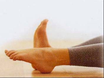 踝泵运动: 仰卧姿势,双腿伸直放平,作勾绷脚练习,可以有效训练腿部