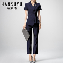 Suit suit female summer fashion temperament goddess fan professional wear ol suit dress sales department work clothes
