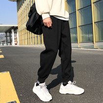 Pants male winter tide with fluffy loose bundles pants autumn winter sweatpants and autumn guards with leisure pants trousers