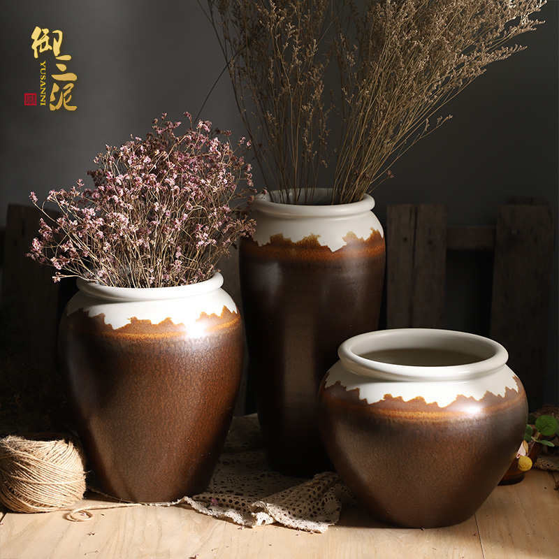 Jingdezhen ceramic new Chinese vase furnishing articles sitting room put lucky bamboo hydroponic fleshy potted flower pot