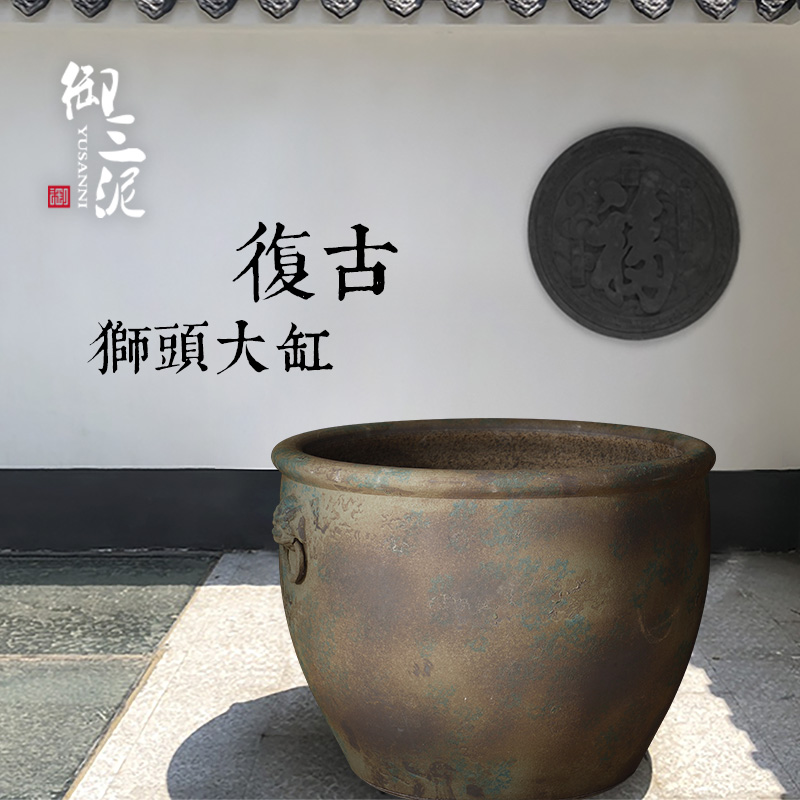 Jingdezhen ceramic VAT aquarium turtle pond lily large sitting room ceramic tank head do old restoring ancient ways the goldfish bowl