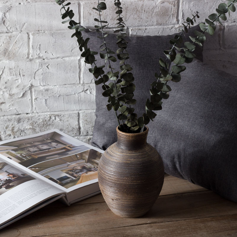 Jingdezhen checking ceramic vase retro contracted flowers, dried flowers in hydroponic flowers in the living room table of Chinese zen furnishing articles