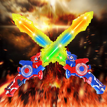 Deformation weapon laser with sound Sword 3 big knife boy childrens toy plastic glowing 2-6 year old child weapon
