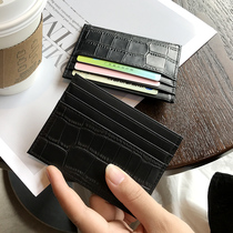 Card bag one piece female small exquisite high-grade ultra-thin 2021 New ins Wind niche design explosive leather