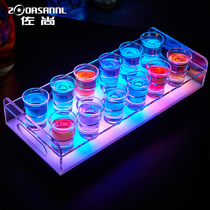 Zoshang led luminous wine rack mouthful cup rack Bar bullet cup rack Cocktail cup Cocktail rack luminous cup rack