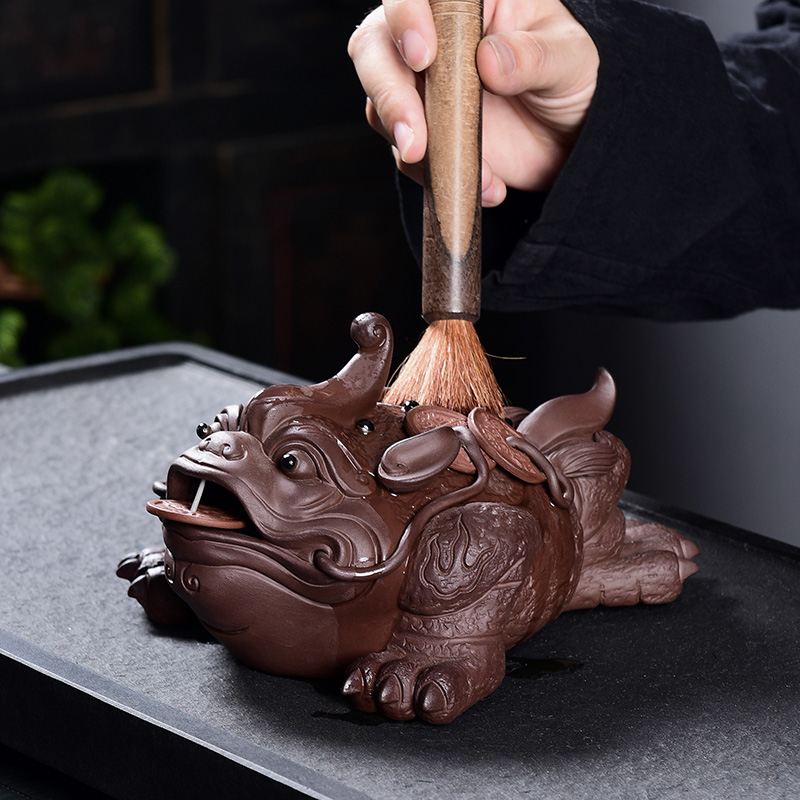 Tao blessing, violet arenaceous daikin pet toad tea to raise three lucky play tea sets and accessories tea fine toad furnishing articles