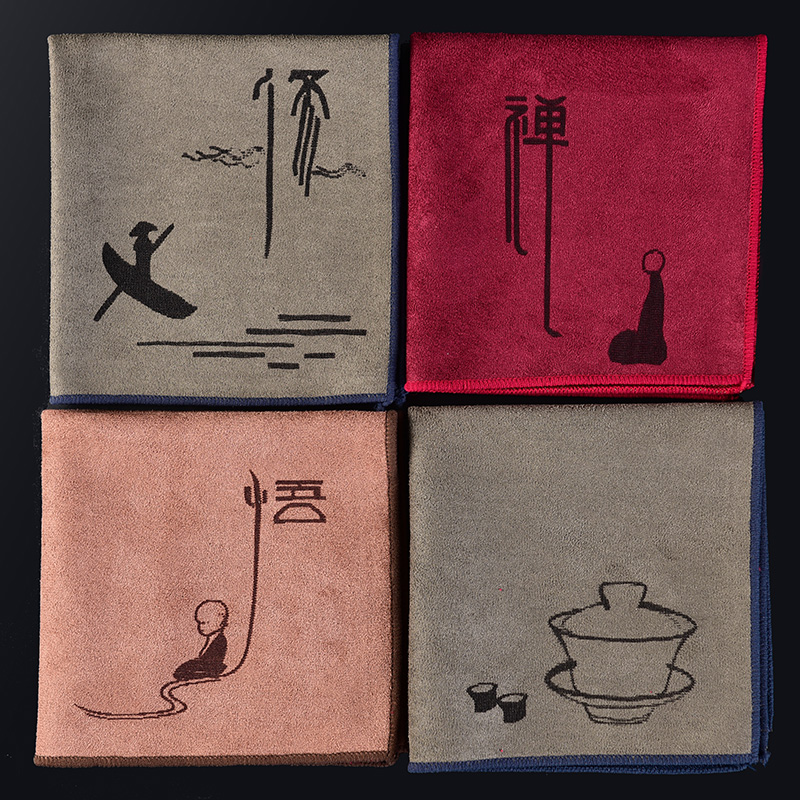 Tao blessing tea towel towel cloth cotton and linen tea table what Chinese wind zen tea accessories bibulous thickening tea cloth