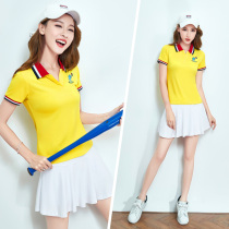 2021 New Skirt Sports suit womens summer tennis suit womens short sleeve skirt summer dress two-piece tennis skirt