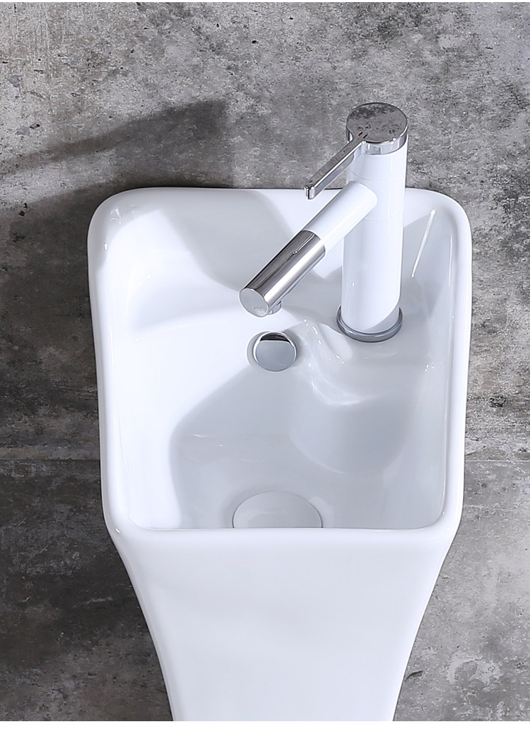 立柱盆一体式落地台盆洗手池卫生间阳台立式洗手盆脸陶瓷简约面盆