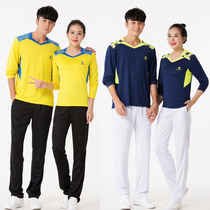 Spring and autumn long sleeve table tennis suit clothing tennis women mens clothing clothes badminton shuttlecock sportswear trousers