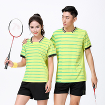 Customized badminton suit suit men and women Summer round collar couple adult sports suit quick-drying sweat-absorbing table tennis suit