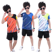 New childrens table tennis badminton suit set Boys and Girls table tennis short sleeve sports T-shirt tennis team uniform