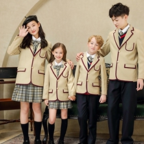 British Academy style uniform school uniforms set junior high school students autumn and winter new childrens class uniforms kindergarten uniforms