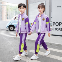 Academy style purple school uniform set primary and secondary school students class clothes autumn and winter clothes new teachers childrens class clothes kindergarten clothes