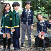 British Academy Wind Cardigan Sweater School Uniform Set Primary School Autumn and Winter New Teacher Graduation Class Clothes Kindergarten Clothes