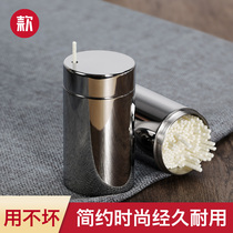 304 stainless steel toothpick box creative portable toothbox home toothpick barrel home toothpick barrel