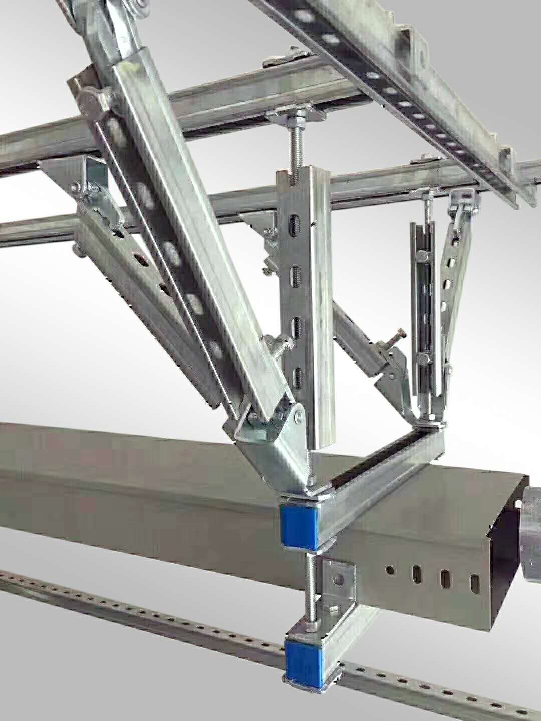 消防排水热镀锌21mmc型钢电镀锌配件水管侧向双向抗震支架