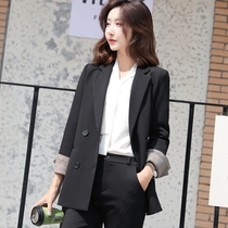 Small blazer women Black 2021 new spring and autumn small man professional dress casual suit suit suit top